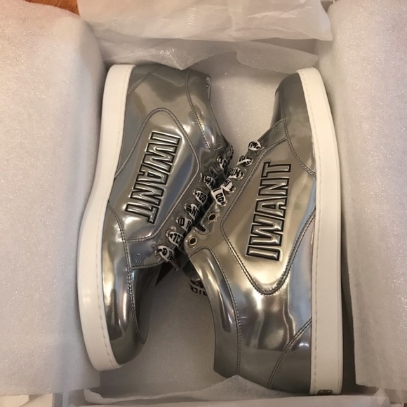 Jimmy choo Metallic Leather Logo Sneakers 7 - Picture 5 of 10